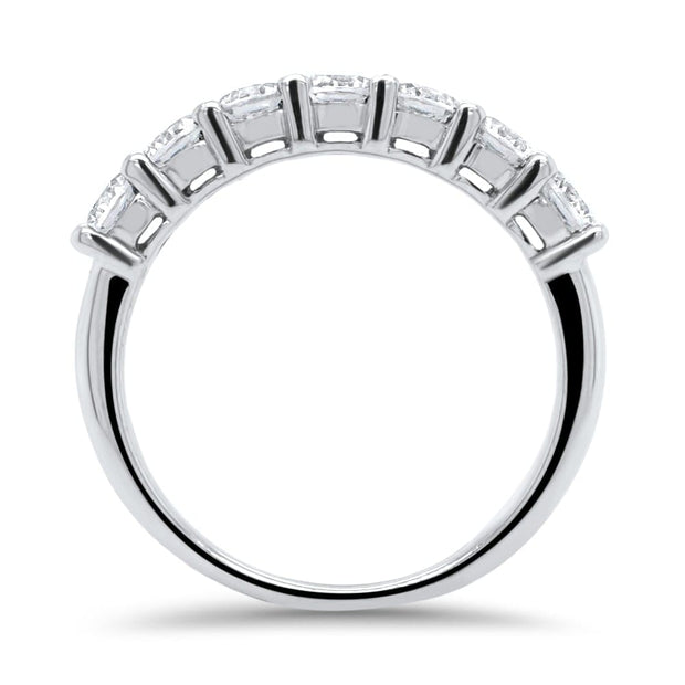 Florence Round Brilliant Cut Diamond 7 Stone Eternity Ring | Noah James Jewellery.