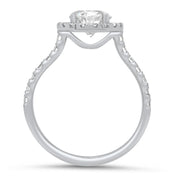 Adele Round Brilliant Lab Grown Diamond Halo Engagement Ring | Noah James Jewellery.