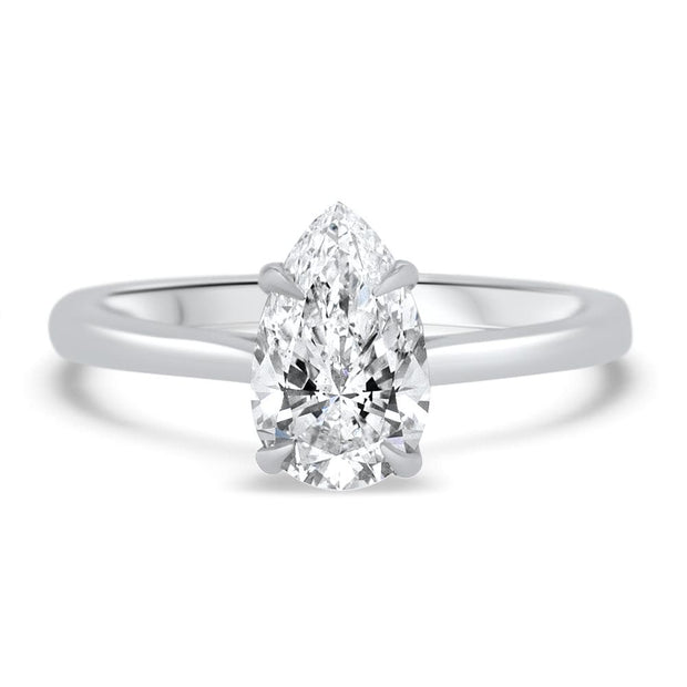 Celeste Pear Shape Lab Grown Diamond Solitaire Engagement Ring | Noah James Jewellery.