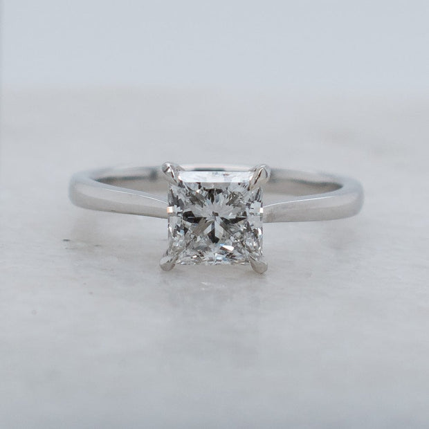 Noah James Jewellers Manchester In Stock Engagement Ring Celeste Princess Cut Lab Grown Diamond Solitaire Engagement Ring Platinum 1.00ct Lab Grown Diamond Moissanite
