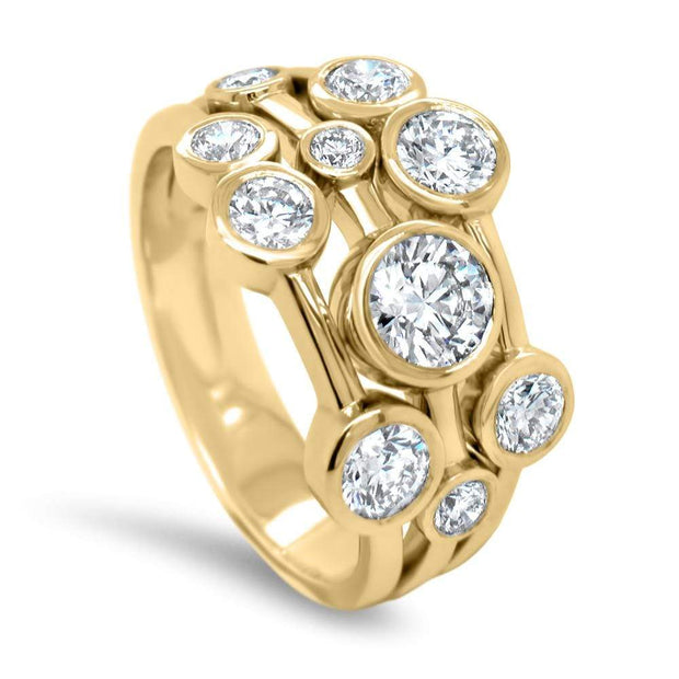 Amelia Yellow Gold Diamond Scatter Ring | Noah James Jewellery.