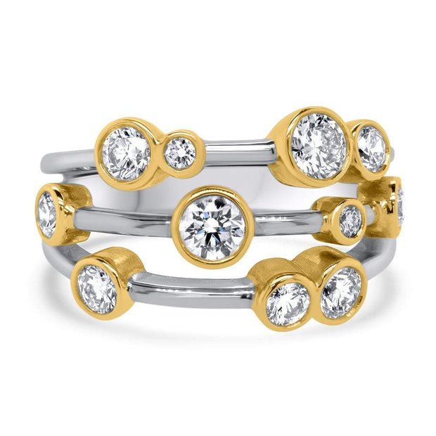 Isla Platinum Diamond Scatter Ring | Noah James Jewellery.