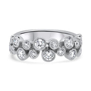 Ilona 3 colour Diamond Scatter Ring | Noah James Jewellery.