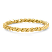 Isabella Twisted Rope Gold Stacking Ring | Noah James Jewellery.