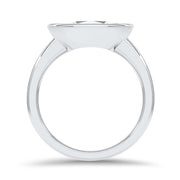 Rosa Marquise Cut East West Rubover Solitaire Engagement Ring Platinum | Noah James Jewellery.