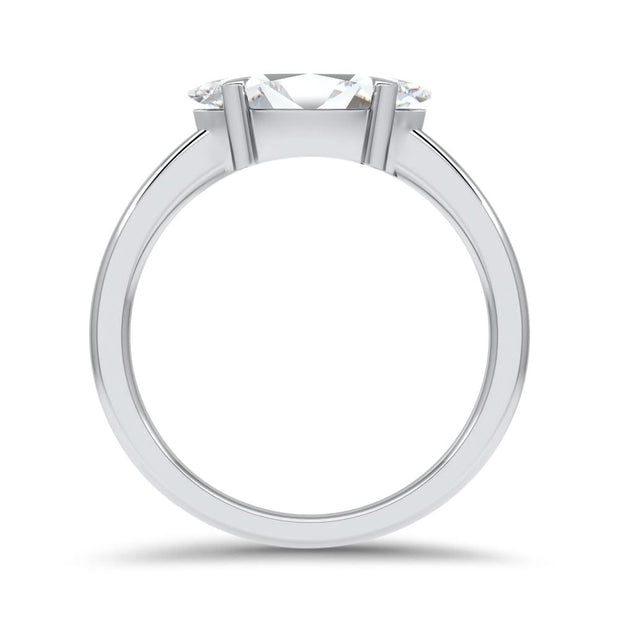 Thalia Marquise Cut East West Claw Set Solitaire Engagement Ring Platinum | Noah James Jewellery.