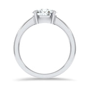 Thalia Oval Cut East West Claw Set Solitaire Engagement Ring Platinum | Noah James Jewellery.